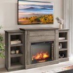 BELLEZE 70" Electric Fireplace TV Stand with Heater