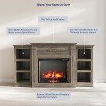 BELLEZE 70" Electric Fireplace TV Stand with Heater