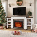 70" Electric Fireplace TV Stand with Storage