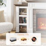 70" Electric Fireplace TV Stand with Storage