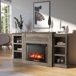BELLEZE 70" Electric Fireplace TV Stand with Heater