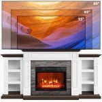 70" Electric Fireplace TV Stand with Storage