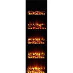 Tan 36" Freestanding Electric Fireplace with Remote
