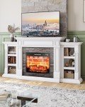 70" Electric Fireplace TV Stand with Mantel