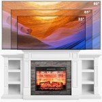 70" Electric Fireplace TV Stand with Mantel