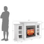 70" Electric Fireplace TV Stand with Mantel