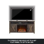 Rustic Electric Fireplace Console for 60" TVs