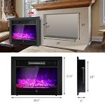 Electric Fireplace Insert with Remote Control and Timer
