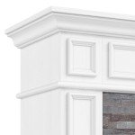 44" Electric Fireplace with Remote and Stone Surround