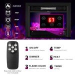 Electric Fireplace Insert with Remote Control and Timer