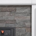44" Electric Fireplace with Remote and Stone Surround