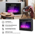 Electric Fireplace Insert with Remote Control and Timer