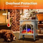 ZAFRO 24-Inch Portable Electric Fireplace Stove