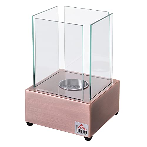 HOMCOM 7.75" Bronze Ethanol Tabletop Fireplace