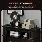 Electric Fireplace Mantel TV Stand - Dark Coffee