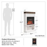 Ameriwood Mateo 30" Electric Fireplace with Mantel