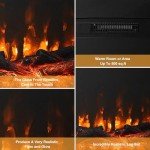 43-Inch Freestanding Electric Fireplace with Remote Control