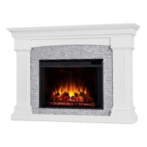 Real Flame Deland Grand Electric Fireplace - White