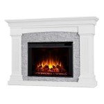 Real Flame Deland Grand Electric Fireplace - White
