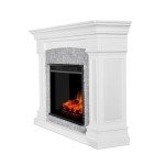 Real Flame Deland Grand Electric Fireplace - White