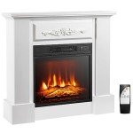 32" Electric Fireplace with Mantel and Remote