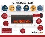 Modern Farmhouse Mantel Electric Fireplace, 49" Ivory Oak
