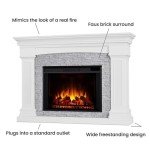 Real Flame Deland Grand Electric Fireplace - White