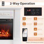 32" Electric Fireplace with Mantel and Remote
