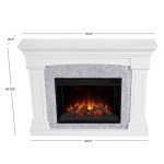 Real Flame Deland Grand Electric Fireplace - White