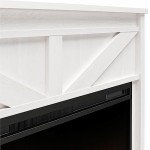 Modern Farmhouse Mantel Electric Fireplace, 49" Ivory Oak