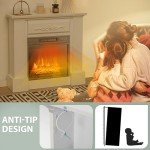 32" Electric Fireplace with Mantel and Remote