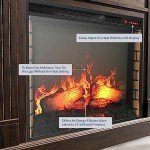 Belleze 70" Electric Fireplace & TV Stand - Brown