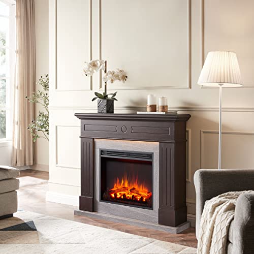 LegendFlame® Jaden Electric Fireplace with Espresso Mantel