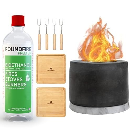 Roundfire Hero Ethanol Fireplace & S'mores Kit