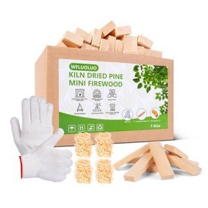 Mini Firewood Set with Starters and Gloves