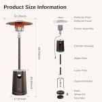 50,000 BTU Outdoor Patio Heater with Safety Features
