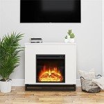 Ameriwood 32" Electric Fireplace with Mantel - White
