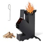 Portable Mini Wood Rocket Stove for Outdoor Cooking