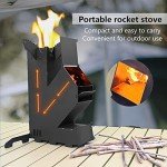 Portable Mini Wood Rocket Stove for Outdoor Cooking