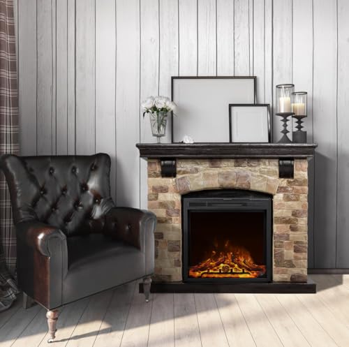 48" Electric Fireplace Mantel with Remote Control