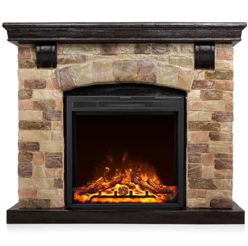48" Electric Fireplace Mantel with Remote Control