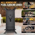 Portable Folding Rocket Stove for Outdoor Cooking