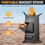 Portable Folding Rocket Stove for Outdoor Cooking