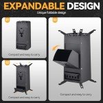 Portable Folding Rocket Stove for Outdoor Cooking