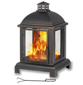 Verdeluxe 39.5" Pagoda Outdoor Wood Fire Pit
