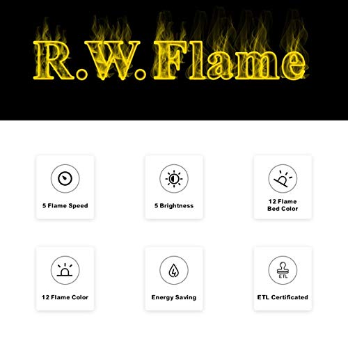 R.W.FLAME 50-Inch Recessed Electric Fireplace with Remote