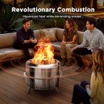 CIAYS 19" Smokeless Portable Fire Pit for Camping