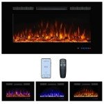 Dreamflame 42" Electric Wall-Mounted Fireplace Insert