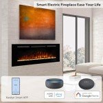 Dreamflame 42" Electric Wall-Mounted Fireplace Insert