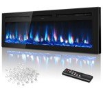 60-Inch Electric Fireplace with Remote Control